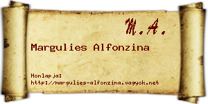 Margulies Alfonzina névjegykártya